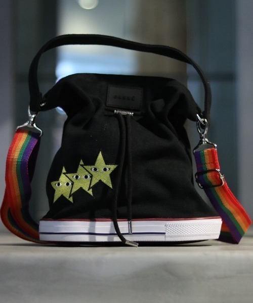 OKERU(オケル)の「OKERU/オケル/別注2way巾着バッグ/C-2(ショルダーバッグ・レディース・ホワイト/ブラック/カーキ・FREE)」の3枚目の写真