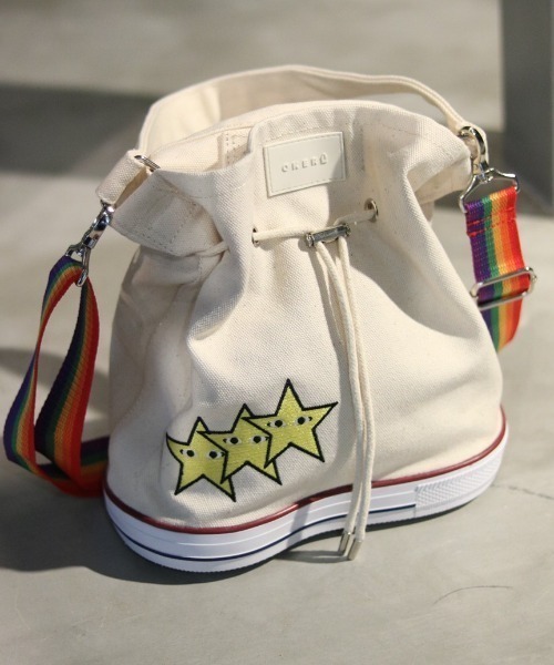 OKERU(オケル)の「OKERU/オケル/別注2way巾着バッグ/C-2(ショルダーバッグ・レディース・ホワイト/ブラック/カーキ・FREE)」の16枚目の写真
