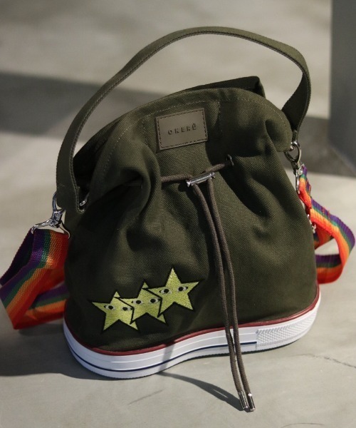 OKERU(オケル)の「OKERU/オケル/別注2way巾着バッグ/C-2(ショルダーバッグ・レディース・ホワイト/ブラック/カーキ・FREE)」の13枚目の写真
