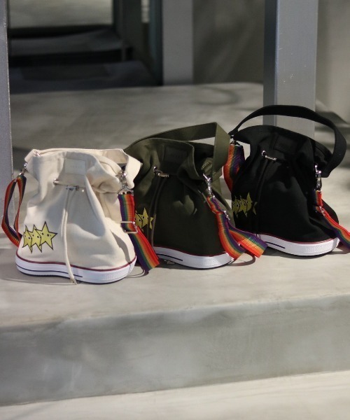 OKERU(オケル)の「OKERU/オケル/別注2way巾着バッグ/C-2(ショルダーバッグ・レディース・ホワイト/ブラック/カーキ・FREE)」の20枚目の写真