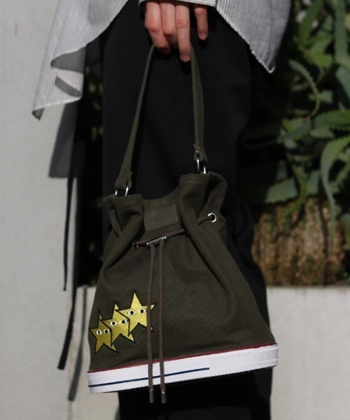 OKERU(オケル)の「OKERU/オケル/別注2way巾着バッグ/C-2(ショルダーバッグ・レディース・ホワイト/ブラック/カーキ・FREE)」の14枚目の写真