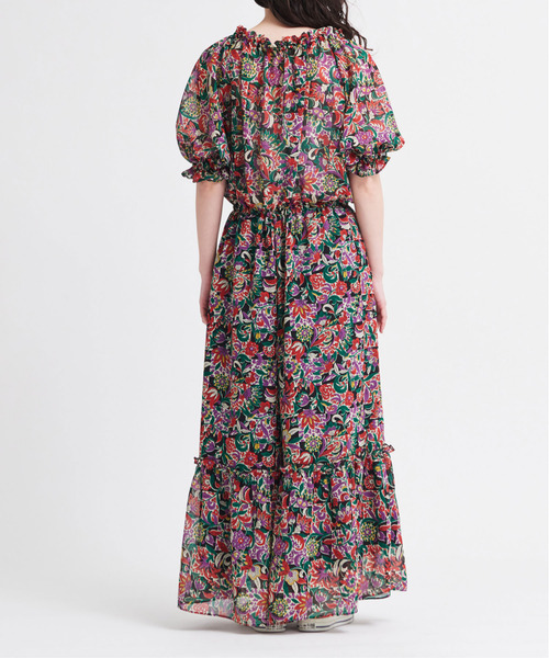 Dot＆Stripes CHILD WOMAN（ドットアンドストライプス　チャイルドウーマン）の「☆エスニックフラワーパフスリーブ ジャンプスーツ（サロペット/オーバーオール・レディース・ブラック・FREE）」の15枚目の写真