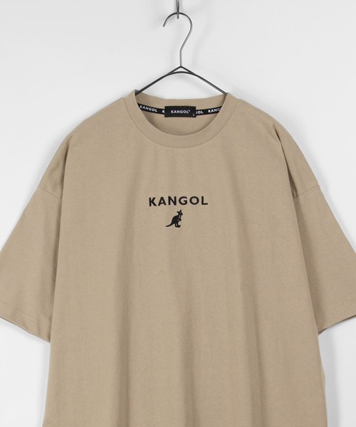 KANGOL（カンゴール）の「【KANGOL/カンゴール】ワンポイント ブランドロゴ刺繍Tシャツ ビッグシルエット（Tシャツ/カットソー・メンズ・ブラック/ベージュ/オフホワイト/オリーブ/ブルー・M/L/XL）」の4枚目の写真