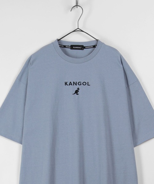 KANGOL（カンゴール）の「【KANGOL/カンゴール】ワンポイント ブランドロゴ刺繍Tシャツ ビッグシルエット（Tシャツ/カットソー・メンズ・ブラック/ベージュ/オフホワイト/オリーブ/ブルー・M/L/XL）」の5枚目の写真