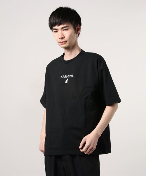 KANGOL（カンゴール）の「【KANGOL/カンゴール】ワンポイント ブランドロゴ刺繍Tシャツ ビッグシルエット（Tシャツ/カットソー・メンズ・ブラック/ベージュ/オフホワイト/オリーブ/ブルー・M/L/XL）」の10枚目の写真