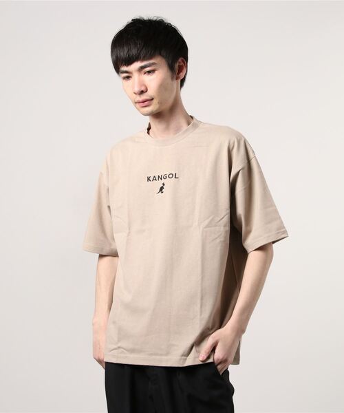 KANGOL（カンゴール）の「【KANGOL/カンゴール】ワンポイント ブランドロゴ刺繍Tシャツ ビッグシルエット（Tシャツ/カットソー・メンズ・ブラック/ベージュ/オフホワイト/オリーブ/ブルー・M/L/XL）」の7枚目の写真