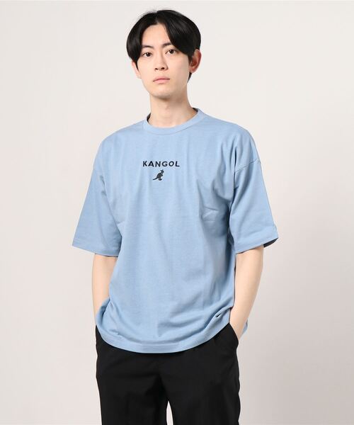 KANGOL（カンゴール）の「【KANGOL/カンゴール】ワンポイント ブランドロゴ刺繍Tシャツ ビッグシルエット（Tシャツ/カットソー・メンズ・ブラック/ベージュ/オフホワイト/オリーブ/ブルー・M/L/XL）」の12枚目の写真