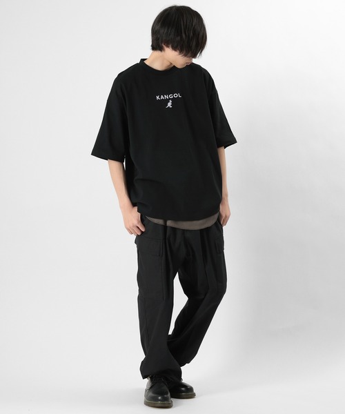 KANGOL（カンゴール）の「【KANGOL/カンゴール】ワンポイント ブランドロゴ刺繍Tシャツ ビッグシルエット（Tシャツ/カットソー・メンズ・ブラック/ベージュ/オフホワイト/オリーブ/ブルー・M/L/XL）」の19枚目の写真