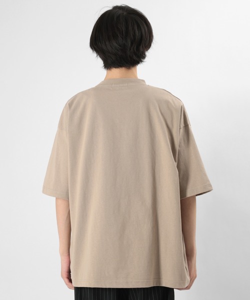 KANGOL（カンゴール）の「【KANGOL/カンゴール】ワンポイント ブランドロゴ刺繍Tシャツ ビッグシルエット（Tシャツ/カットソー・メンズ・ブラック/ベージュ/オフホワイト/オリーブ/ブルー・M/L/XL）」の14枚目の写真