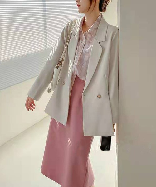 Jewelobe（ジュエローブ）の「水彩柄オーバーシャツ（シャツ/ブラウス・レディース・グリーン/ブルー/ピンク・FREE）」の4枚目の写真