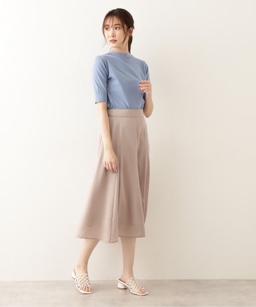 NATURAL BEAUTY BASIC（ナチュラルビューティーベーシック）の「シアーサテンゴアードスカート（スカート・レディース・ブルー/ベージュ/ブラウン・MEDIUM/X-SMALL/SMALL）」の19枚目の写真