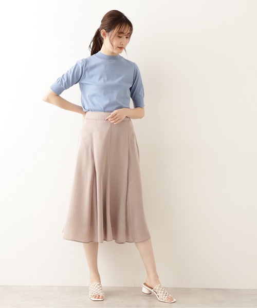 NATURAL BEAUTY BASIC（ナチュラルビューティーベーシック）の「シアーサテンゴアードスカート（スカート・レディース・ブルー/ベージュ/ブラウン・MEDIUM/X-SMALL/SMALL）」の20枚目の写真