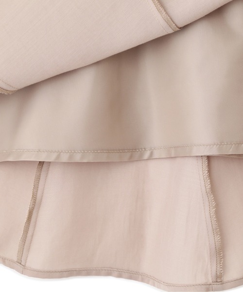 NATURAL BEAUTY BASIC（ナチュラルビューティーベーシック）の「シアーサテンゴアードスカート（スカート・レディース・ブルー/ベージュ/ブラウン・MEDIUM/X-SMALL/SMALL）」の6枚目の写真