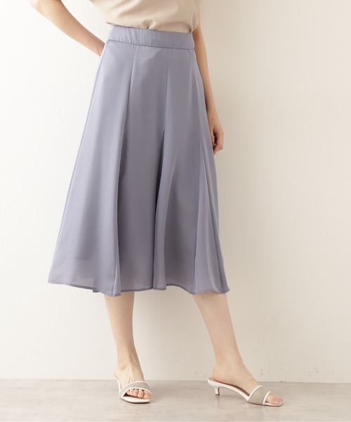 NATURAL BEAUTY BASIC（ナチュラルビューティーベーシック）の「シアーサテンゴアードスカート（スカート・レディース・ブルー/ベージュ/ブラウン・MEDIUM/X-SMALL/SMALL）」の9枚目の写真