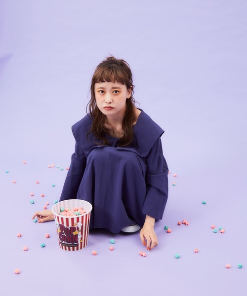 メルロー カラフルワンピース MERLOT（メルロー）の「カラフルドットティアードワンピース