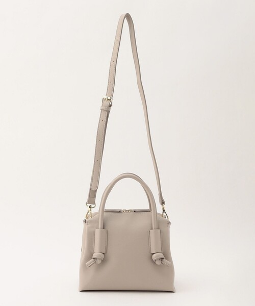 CAST:（キャストコロン）の「ノットハンドルファスナートート（ハンドバッグ・レディース・シルバー/ベージュ・FREE）」の16枚目の写真