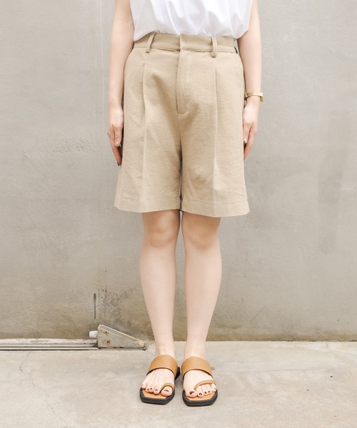 CAPRICIEUX LE'MAGE（カプリシューレマージュ）の「コットンハーフパンツ（その他パンツ・レディース・ブラック/ベージュ・36/38）」の9枚目の写真