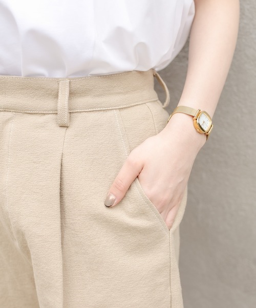 CAPRICIEUX LE'MAGE（カプリシューレマージュ）の「コットンハーフパンツ（その他パンツ・レディース・ブラック/ベージュ・36/38）」の19枚目の写真