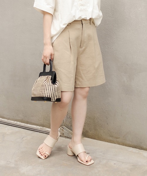 CAPRICIEUX LE'MAGE（カプリシューレマージュ）の「コットンハーフパンツ（その他パンツ・レディース・ブラック/ベージュ・36/38）」の16枚目の写真