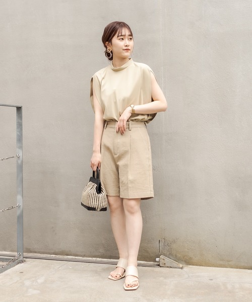 CAPRICIEUX LE'MAGE（カプリシューレマージュ）の「コットンハーフパンツ（その他パンツ・レディース・ブラック/ベージュ・36/38）」の20枚目の写真