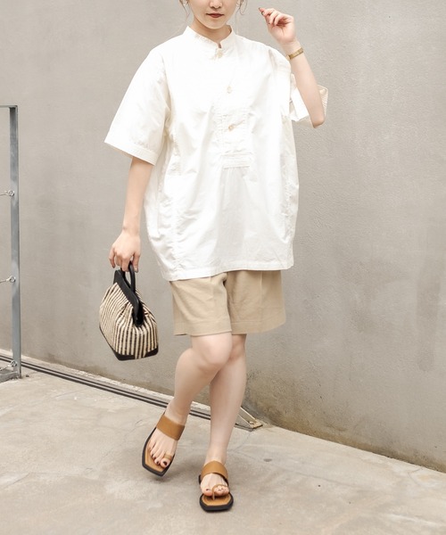 CAPRICIEUX LE'MAGE（カプリシューレマージュ）の「コットンハーフパンツ（その他パンツ・レディース・ブラック/ベージュ・36/38）」の17枚目の写真