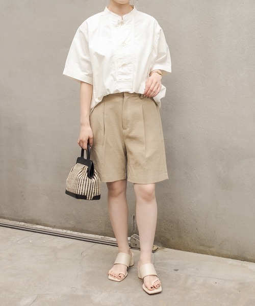 CAPRICIEUX LE'MAGE（カプリシューレマージュ）の「コットンハーフパンツ（その他パンツ・レディース・ブラック/ベージュ・36/38）」の11枚目の写真