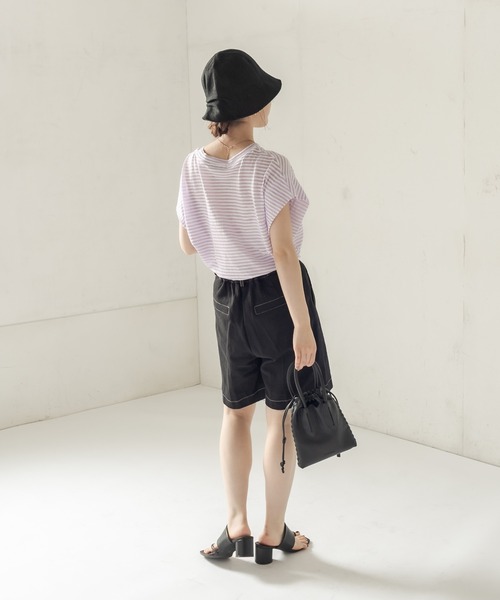 CAPRICIEUX LE'MAGE（カプリシューレマージュ）の「コットンハーフパンツ（その他パンツ・レディース・ブラック/ベージュ・36/38）」の18枚目の写真