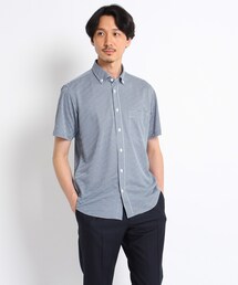 TAKEO KIKUCHI | 千鳥プリント カノコ シャツ(ビジネスシャツ)