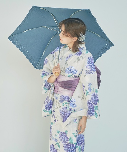Dita(ディータ)の「パッチワークワンタッチ折り畳み日傘【TN】(折りたたみ傘・レディース・ブルー/カーキ/ブラック・FREE)」の13枚目の写真