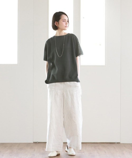 Pao de lo（パオデロ）の「美濃和紙ニット（ニット/セーター・レディース・グレー/オレンジ/チャコールグレー・9号/7号）」の5枚目の写真