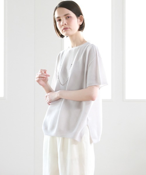 Pao de lo（パオデロ）の「美濃和紙ニット（ニット/セーター・レディース・グレー/オレンジ/チャコールグレー・9号/7号）」の14枚目の写真