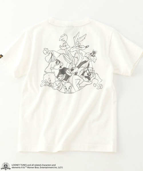 Alpha Industries（アルファインダストリーズ）の「キッズ LOONEY TUNES キャラクターバックプリント Tシャツ【110-150cm】（Tシャツ/カットソー・キッズ・ホワイト/ブラック/ベージュ系その他・140/150/130/110/120）」の4枚目の写真