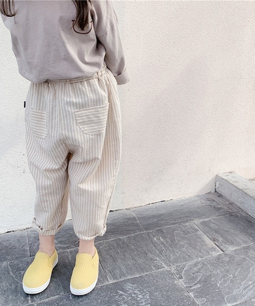 aimoha(アイモハ)の「【aimoha-KIDS-】春夏/子供服 キッズ万能ボトム ストライプ柄テーパード ロングパンツ(チノパンツ・キッズ・ライトグレー/ブラウン・90/100/110/120/80/130)」の10枚目の写真