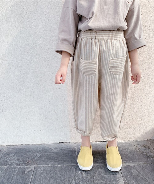 aimoha(アイモハ)の「【aimoha-KIDS-】春夏/子供服 キッズ万能ボトム ストライプ柄テーパード ロングパンツ(チノパンツ・キッズ・ライトグレー/ブラウン・90/100/110/120/80/130)」の22枚目の写真