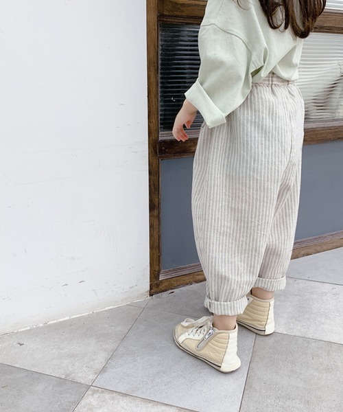 aimoha(アイモハ)の「【aimoha-KIDS-】春夏/子供服 キッズ万能ボトム ストライプ柄テーパード ロングパンツ(チノパンツ・キッズ・ライトグレー/ブラウン・90/100/110/120/80/130)」の18枚目の写真