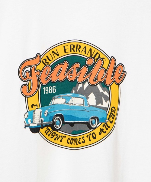 WEGO（ウィゴー）の「WEGO/レトロCarプリントTシャツ（Tシャツ/カットソー・レディース・アイボリー/杢グレー・SMALL/MEDIUM/LARGE/X-LARGE）」の8枚目の写真