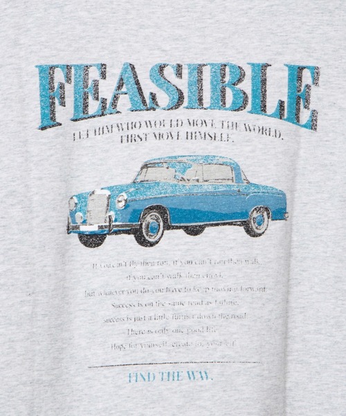 WEGO（ウィゴー）の「WEGO/レトロCarプリントTシャツ（Tシャツ/カットソー・レディース・アイボリー/杢グレー・SMALL/MEDIUM/LARGE/X-LARGE）」の6枚目の写真