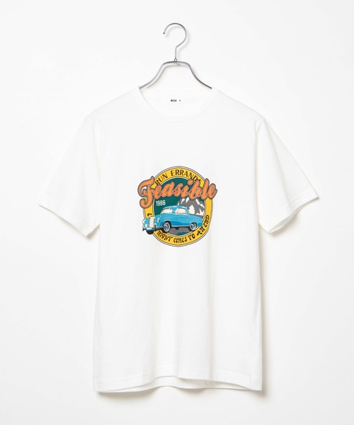 WEGO（ウィゴー）の「WEGO/レトロCarプリントTシャツ（Tシャツ/カットソー・レディース・アイボリー/杢グレー・SMALL/MEDIUM/LARGE/X-LARGE）」の15枚目の写真