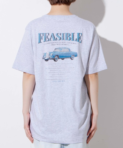 WEGO（ウィゴー）の「WEGO/レトロCarプリントTシャツ（Tシャツ/カットソー・レディース・アイボリー/杢グレー・SMALL/MEDIUM/LARGE/X-LARGE）」の17枚目の写真