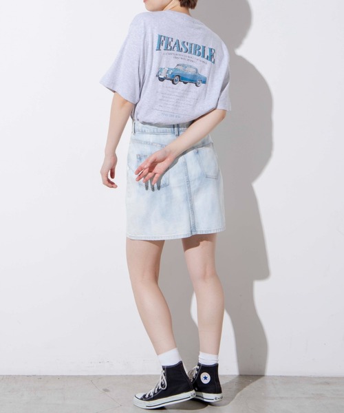 WEGO（ウィゴー）の「WEGO/レトロCarプリントTシャツ（Tシャツ/カットソー・レディース・アイボリー/杢グレー・SMALL/MEDIUM/LARGE/X-LARGE）」の22枚目の写真