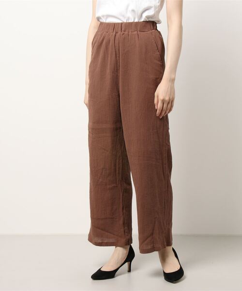 Samansa Mos2 blue（サマンサモスモスブルー）の「楊柳パンツ（その他パンツ・レディース・ブラック/ライトベージュ/ブラウン・ﾌﾘ-）」の7枚目の写真