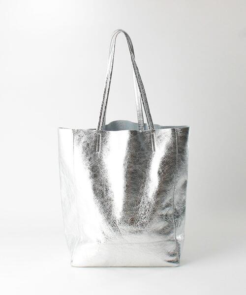 【セール】[ 別注 ][ マルコ ビアンキー二 ] MARCO BIANCHINI CS レザー トート バッグ シルバー（トートバッグ