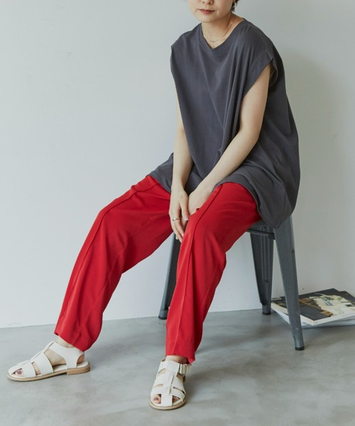 Auntie Rosa Holiday(アンティローザホリデー)の「カラーイージーパンツ(その他パンツ・レディース・ブラック/レッド/イエロー/アイボリー/ダークブラウン/ベージュ/グリーン/ブラウン・SMALL/MEDIUM)」の16枚目の写真