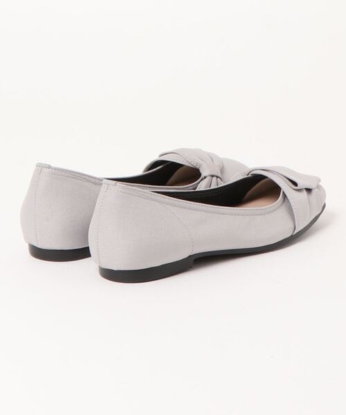 SUNNY ROOM（サニールーム）の「リボンフラットパンプス　1015【プチプラ】（パンプス・レディース・ライトグレー/ブラック/ネイビー・M/L/S/LL）」の4枚目の写真