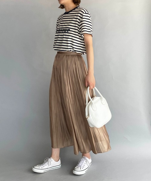 PICCIN（ピッチン）の「メタリックギャザースカート（スカート・レディース・チャコールグレー/ダークグリーン/モカ・M）」の17枚目の写真