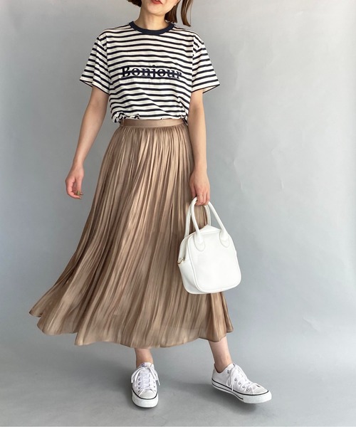 PICCIN（ピッチン）の「メタリックギャザースカート（スカート・レディース・チャコールグレー/ダークグリーン/モカ・M）」の16枚目の写真