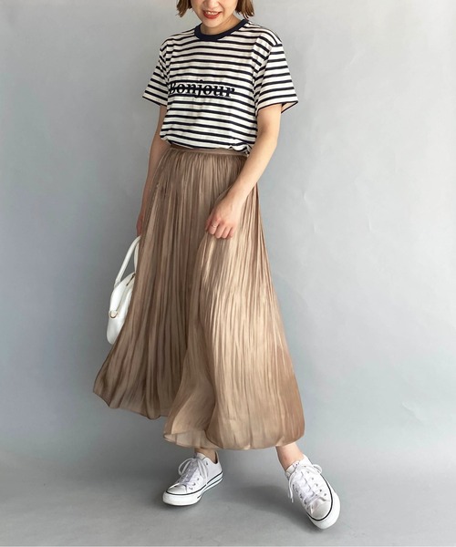 PICCIN（ピッチン）の「メタリックギャザースカート（スカート・レディース・チャコールグレー/ダークグリーン/モカ・M）」の20枚目の写真