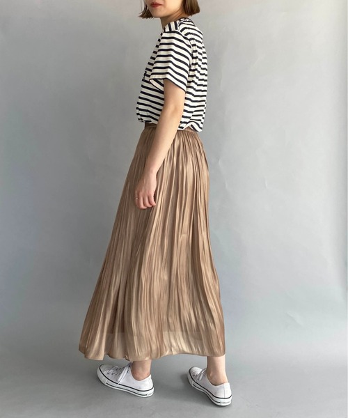 PICCIN（ピッチン）の「メタリックギャザースカート（スカート・レディース・チャコールグレー/ダークグリーン/モカ・M）」の19枚目の写真