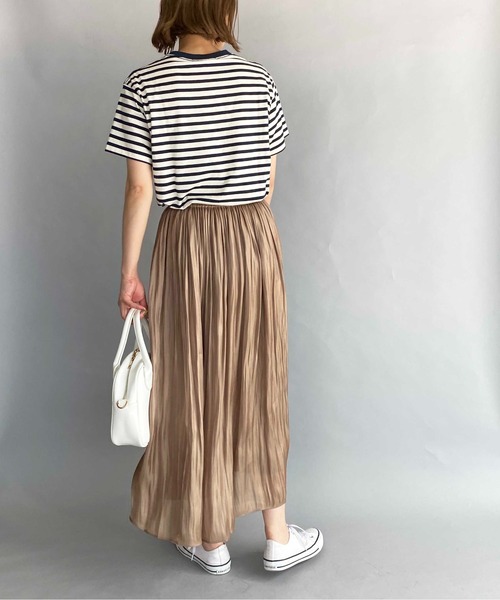 PICCIN（ピッチン）の「メタリックギャザースカート（スカート・レディース・チャコールグレー/ダークグリーン/モカ・M）」の18枚目の写真