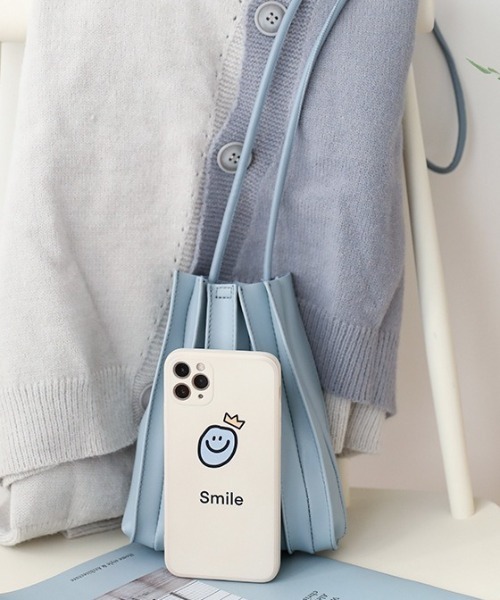 SETUP7（セットアップセブン）の「【SETUP7】プリーツPUレザーミニショルダー巾着 KNF（ショルダーバッグ・レディース・ホワイト/ブラック/ブラウン/ベージュ/ネイビー/イエロー・FREE）」の9枚目の写真